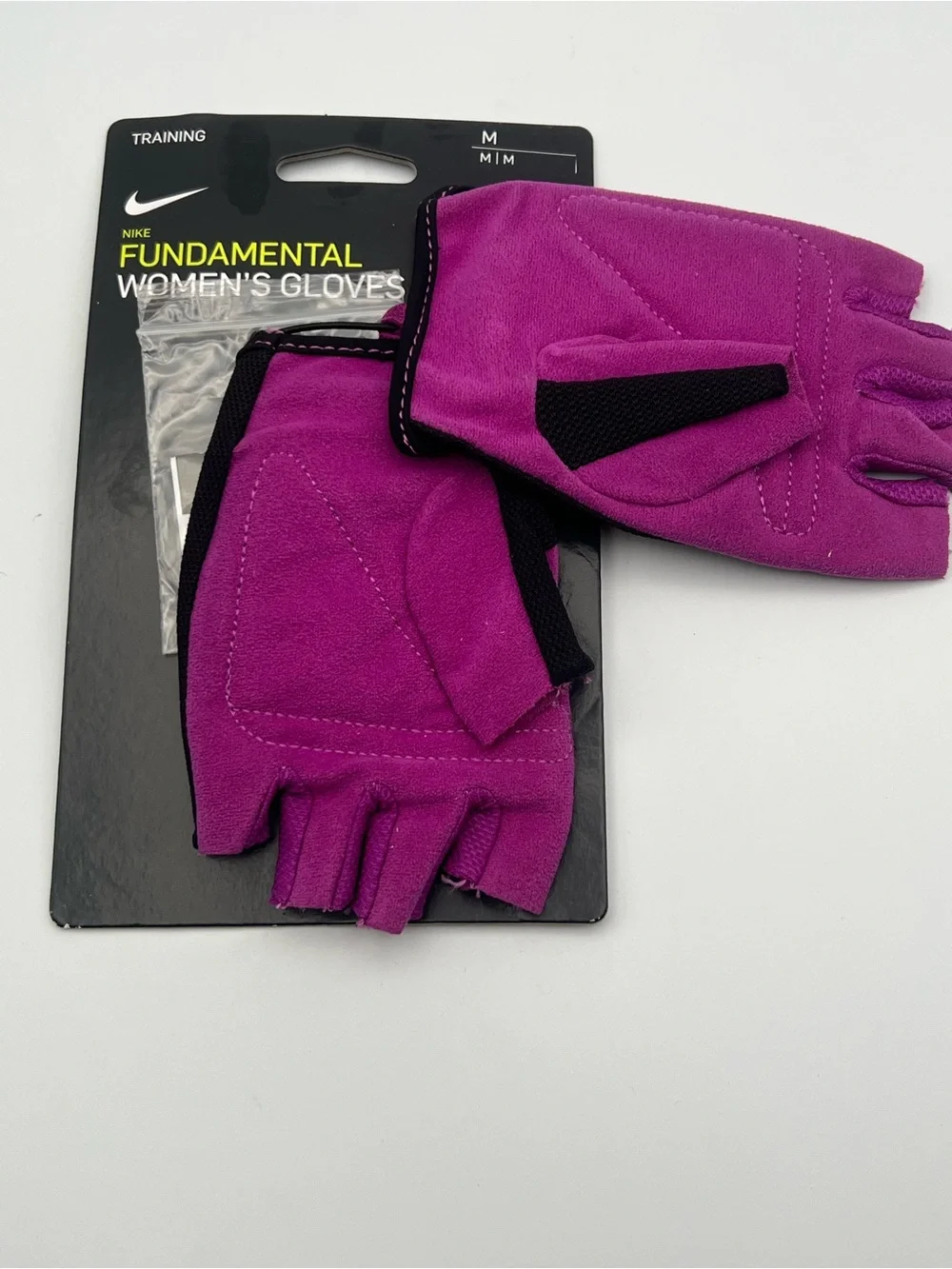 Nike Women's Fingerless Training Gloves - Magenta and Black